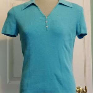 Women's "Casual Corner" stretch top, Blue, size L